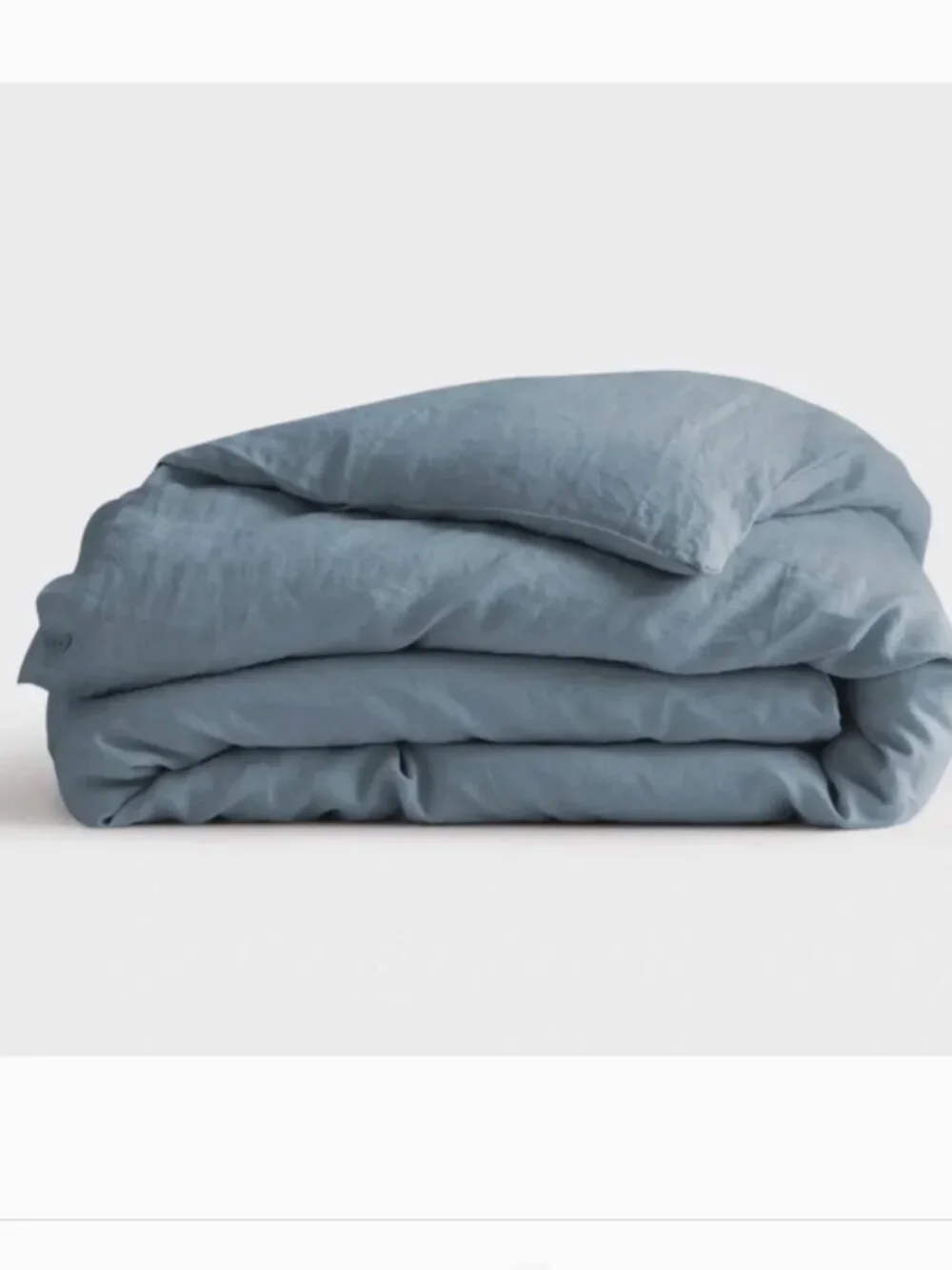 New! Quince European Linen King Duvet Cover in Dusty Blue